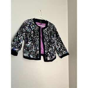 Trenz Petite by Theresa Tenz Textured 3/4 Sleeve Jacket Lined Women's Sz PM p m